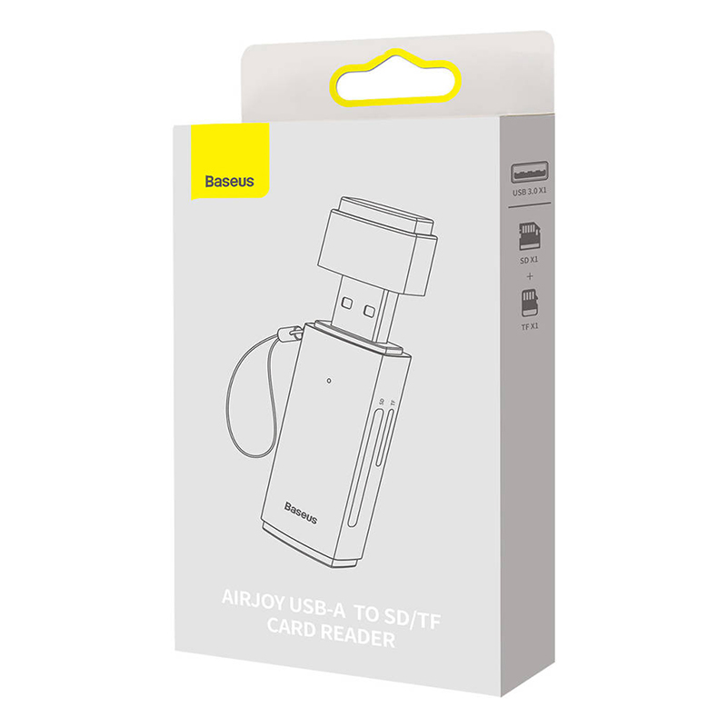 کارت‌خوان USB باسئوس مدل Lite Series SD/TF Card Reader WKQX060013 بدون ...